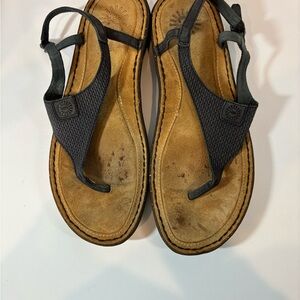 UGG Black Sandals T-Strap Design